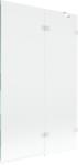 Mexen Lunar, kétszárnyú kádparaván jobb oldali 110 x 150 cm, átlátszó üveg, fehér, 897-110-100-20-00-P (897-110-100-20-00-P)