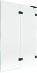 Mexen Lunar L, kétszárnyú kádparaván jobb oldali 120 x 150 cm, átlátszó üveg, matt fekete, 897L-120-100-70-00-P (897L-120-100-70-00-P)