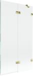 Mexen Lunar, kétszárnyú kádparaván jobb oldali 100 x 150 cm, átlátszó üveg, fényes arany, 897-100-100-50-00-P (897-100-100-50-00-P)