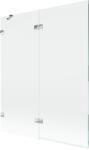 Mexen Lunar, kétszárnyú kádparaván bal oldali 140 x 150 cm, átlátszó üveg, króm, 897-140-100-01-00-L (897-140-100-01-00-L)