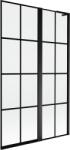 Mexen Mist L, kétszárnyú kádparaván, jobb oldali 110 x 150 cm, fekete rács, fekete - 8A9L-110-011-70-77-P (8A9L-110-011-70-77-P)