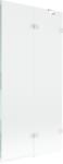 Mexen Lunar, kétszárnyú kádparaván jobb oldali 90 x 150 cm, átlátszó üveg, fehér, 897-090-100-20-00-P (897-090-100-20-00-P)