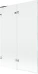 Mexen Lunar L, kétszárnyú kádparaván bal oldali 120 x 150 cm, átlátszó üveg, króm, 897L-120-100-01-00-L (897L-120-100-01-00-L)