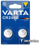 VARTA gombelem (CR2450, 3V, lítium) 2db/csomag (06450101402) - mobilasz