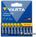 VARTA LONGLIFE POWER tartós elem (AA, LR06, 1.5V, alkáli) 10db/csomag (4906121761)