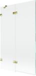Mexen Lunar, kétszárnyú kádparaván bal oldali 110 x 150 cm, átlátszó üveg, fényes arany, 897-110-100-50-00-L (897-110-100-50-00-L)