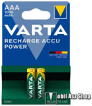 VARTA RECHARGE ACCU POWER elem (AAA, 1.2V, 1000mAh Ni-MH, újratölthető) 2db/csomag (05703301402) - mobilasz