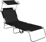 AGA Napozóágy napellenzővel AGA MR4254-Black - fekete (K16189) - inlea