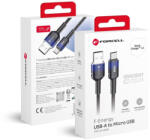 Forcell F-Energy USB A - Micro USB kábel QC3.0 2.4A 18W Gradient 1 m C351 fekete