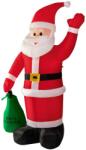 Monzana Világító Mikulás felfújható, 180 cm, piros Monzana