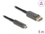 Delock Cablu activ optic USB type C la DisplayPort 8K60Hz/4K240Hz 5m, Delock 81604 (81604)