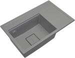 Gamma Quadro 8151 jobbos gránit mosogató, szifonnal, szürke, beépíthető (ZLE000188)