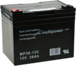 MULTIPOWER Ólom akku 12V 36Ah Multipower típus MP36-12C ciklusálló, ciklikus