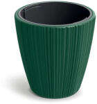 Prosperplast Oro Round virágcserép, 30 cm - fenyőzöld (DBOR300-2411U)