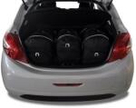 Kjust Táska, hátizsák Autós táska - Kjust utazótáska szett Peugeot 208 Hatchback 2012-2015, 3 darab táskával (7032004)