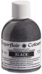 SUGARFLAIR ehető csillámpor cukorból, fekete, 100g