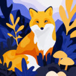 Alkotásutca Nyugodt róka - Számfestő készlet kereten 40x40