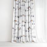 Goldea draperie decorativă luca - peisaj de iarnă 140x150 cm