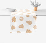 Goldea karácsonyi teflonbevonatú asztali futó - mézeskalácsok 35x140 cm