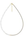 BeSpecial Colier tennis argint 925 placat cu aur 14K cu perle si zirconiu (CRR44)