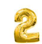 Balloons4party Balon folie cifra 2 auriu gold 100cm