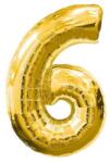 Balloons4party Balon folie cifra 6 auriu gold 100cm