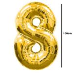 Balloons4party Balon folie cifra 8 auriu gold 100cm