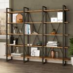 Adana Biblioteca Sous cadru Metal, Crem, 220x180x34 cm (956LCS1410) Biblioteca