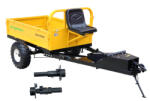 ProGarden Pachet - Remorca cu tractiune ProGARDEN Alpine RM500T, 500 kg, 1 osie, roti 19x7-8 + Set manicoti Adaptiv 3 in 1 S (PACRM500TAD)