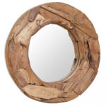 vidaXL Oglindă decorativă Lemn de tec 60 cm Rotundă (244560) - izocor