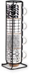 ibili Set 4 cani cu suport Ibili, ceramica, 6x7.5 cm, 130 ml, alb negru (IB-697201)