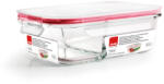 ibili Caserola cu 2 compartimente Ibili, sticla borosilicata, 20x15x7 cm, 0.95 l, transparent rosu (IB-754120)