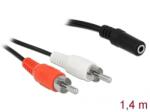 Delock Audio Cable 2x RCA male to 1x 3.5mm 3 pin Stereo Jack 1, 4m (85808)