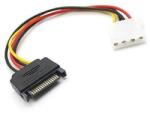 BlackBird SATA 15 pin plug to Molex 4 pin female Tápkábel 12cm (BH1501)