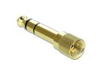 Delock Adapter 6.35 mm Stereo plug to 3.5 mm Stereo jack 3 pin metal screwable (66390)