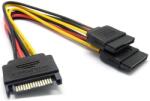 BlackBird SATA 15 pin male to 2xSATA HDD Tápkábel (BH1500)