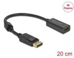 Delock Adapter DisplayPort 1.2 male to HDMI female 4K Passive Black (63559)