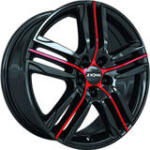 RONAL R57 Fényes fekete piros 5/112 17x7, 5 ET35 76