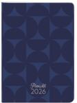 PLANALL Zsebnaptár PLANALL B/6 heti álló fehér lapos aranyozott Blue 2026 (21544) - tonerpiac
