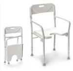  Tusolószék háttámlával, állítható magasságú csúszásmentes lábakkal, összecsukható, karfás, Drive