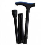  Összecsukható, gél markolatú, állítható magasságú kényelmes járóbot csuklópánttal, Advance, kék