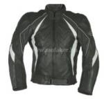 Rush-M Motoros bőrkabát BK-18 L Fekete-Fehér (981424)