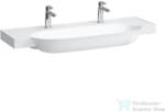 Laufen The New Classic 120x48 cm-es szekrényre illeszthető mosdó 2 csaplyukkal, túlfolyó nélkül, LCC bevonattal, fehér H8138584001151 (H8138584001151)