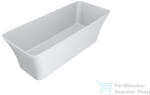 LunArt Adrienne 180x75, 5 cm-es szabadon álló öntöttmárvány kád szifon nélkül, matt fehér 5999123007216 (5999123007216)