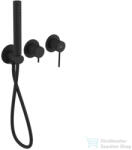 SAPHO ULTRAMIX falba süllyesztett csaptelep, zuhanyszettel, 2-irányú, matt fekete (UT045B) (UT045B)