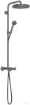 Hansgrohe AXOR ONE 280 Ecosmart termosztátos zuhanyrendszer, szálcsiszolt fekete króm 48795340 (48795340)