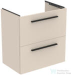 Ideal Standard I. Life S 60x37, 5 cm-es 1 fiókos fali szekrény mosdó és fogantyú nélkül, Sand beige matt T5293NF (T5293NF)