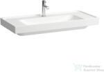 Laufen MEDA 100x46 cm-es falra/bútorra szerelhető, csiszolt aljú mosdó túlfolyó nélkül, LCC bevonattal, fehér H8161194001111 (H8161194001111)