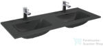 AREZZO design SKAPPA 120 cm-es dupla mosdó, matt antracit AR-146076 (AR-146076)