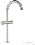 GROHE ATRIO PRIVATE XL magasított mosdó csaptelep click-clack leeresztővel, Supersteel 21142DC0 (21142DC0)